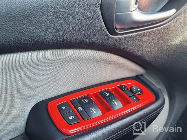 img 1 attached to Voodonala Window Lift Switch Trim For 2011-2019 Dodge Charger Durango, For 2010-2017 RAM, ABS Carbon Fiber 4Pcs review by Brian Gopalan