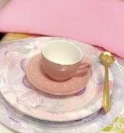 img 1 attached to 13-Piece Porcelain Tea Set For Girls, Blue Polka Dot Design By Jewelkeeper review by Carrie Garling