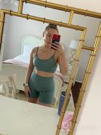 img 1 attached to Step Up Your Workout Game With JNINTH'S Women'S Seamless Yoga Set - 2 Piece Outfit Including Sport Bra And High Waist Shorts Legging Tracksuit review by Cristina Villanueva