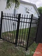 img 1 attached to Protective And Stylish: XCEL 4Ft W X 5Ft H Black Steel Fence Gate With Anti-Rust Technology And Sharp End Pickets For Effortless Installation And Durable Outdoor Use review by Paul Abs