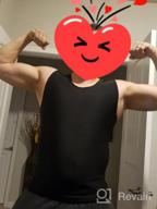 img 1 attached to Cimkiz Mens Sauna Vest Sweat Body Shaper Slimming Waist Trainer Neoprene Tank Top Shapewear Shirt Workout Suit No Zip review by Brent Rosecrans