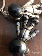 img 1 attached to Creative Spacemen Black Robot Keychain For Men - Perfect Office, Backpack, Purse Charm And Car Key Chain Ring review by Branden Type