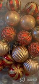 img 5 attached to Black And Gold Shatterproof Christmas Tree Ornaments - 30 Pack Of 2.36 Inch Colored Plastic Baubles For Xmas Tree Décor, Holiday Parties, And Weddings (60Mm)