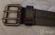 img 1 attached to CHAOREN Leather Work Belt - Double Prong Heavy Duty Men's Casual Belt for Jeans - Reliable and Stylish Men's Accessory review by Deonte Bates