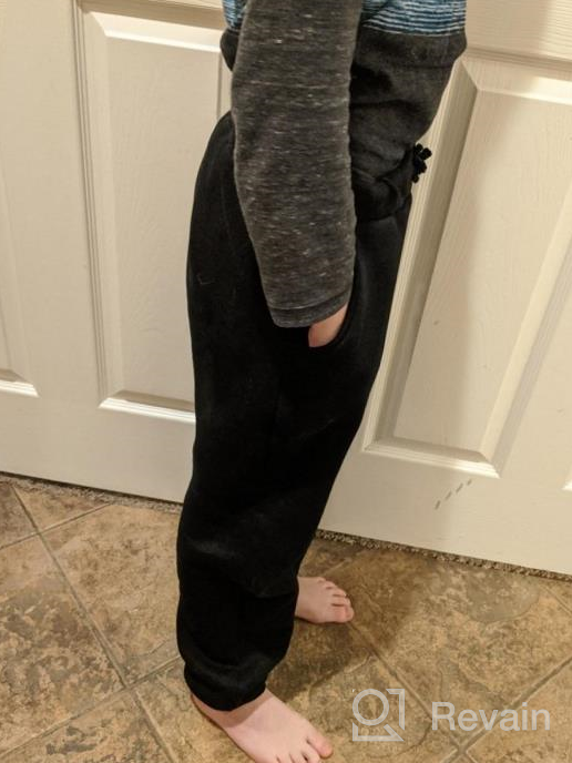 img 1 attached to 👖 Soft Faux Sherpa Jogger Pants for Kids | Unisex Casual Sweatpants for Boys and Girls Ages 4-12 Years review by Albert Wallin