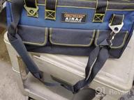 img 1 attached to Large 16-Inch Tool Bag With Durable ABS Plastic Molded Base And Adjustable Shoulder Strap, Perfect For Electricians, Carpenters, Plumbers, Mechanics, And DIY Enthusiasts. review by Shawn Bass