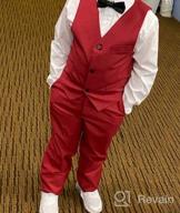 img 1 attached to YuanLu 3 Piece Boys' Formal Blazer Vest and Pants Dress Suits Set for Party Events review by William Byrd