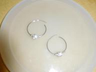 img 1 attached to Charming Sterling Silver Jewelry: Light-weight Dainty Ball Bead Endless Hoop Earrings for Stylish Teen Girls and Women review by Gina Estevez