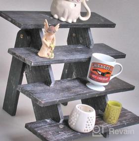 img 8 attached to Rustic Wood Cupcake Stand - Retail Table Display For Product, Food, Desserts & More
