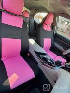 img 1 attached to Pink On Black BDK PolyPro Full Set Car Seat Covers - Front And Rear Split Bench, Easy To Install, Ideal Car Accessory For SUV, Van, Truck And Auto review by Brandon Selpasoria