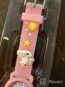 img 7 attached to Водонепроницаемые детские часы с единорогом из силикона - 3D 🦄 Карикатурный дизайн для девочек от 3 до 10 лет, идеальный подарок для малышей.