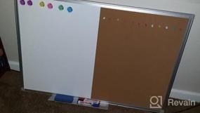 img 5 attached to 36X24 Inch Magnetic Whiteboard And Cork Board Combo For Home Or Office Wall With Push Pin Bulletin Board And Marker Set - Versatile Vision Board, Dry Erase Board, And Memo Board With 6 Magnets.