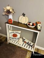 img 1 attached to Rustic Vintage ChooChoo Farmhouse Console Table - Perfect For Entryway, Living Room & Hallway - 40 White review by Carlos Damain