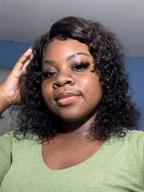 img 1 attached to Get Flawless Curls With ALLRUN Brazilian Virgin 13X4 Lace Front Curly Bob Wigs For Black Women - Pre-Plucked And High Density (14 Inch) review by Ryan Dot
