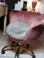 img 1 attached to Velvet Pink Makeup Arm Chair With Gold Base - Kmax Office Desk Chair For Ultimate Comfort And Style review by Mariealphonse Seattle