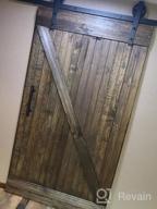 img 1 attached to Industrial Bigwheel Hangers Sliding Barn Door Kit - 6.6Ft Heavy Duty, 4-18FT Black Hardware, Smooth & Quiet Operation, Easy To Install (Fits 36"-40") review by Andre Bennett