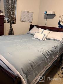 img 5 attached to Transform Your Bedroom With BEDSURE 5-Piece Blue Comforter Set - King Size Bedding Set With Flange Edge And Decorative Pillows