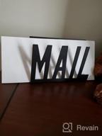 img 1 attached to Modern Black Metal Mail Holder Countertop Organizer With Cutout Lettering Design, Desktop Envelope And Document Storage Rack For Office review by Lacey Mendoza