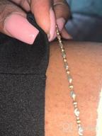 картинка 1 прикреплена к отзыву Sterling Silver Diamond-Cut Anklet: MiaBella'S Italian-Made Bead Ball Chain For Women And Teens от Zha Rivera