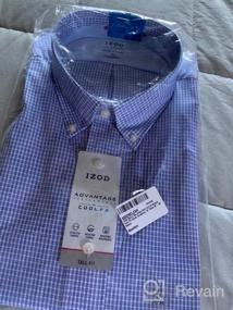 img 5 attached to Men's IZOD Dress Stretch Blueberry Sleeve Clothing: Stylish Shirts for Superior Comfort