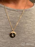 img 1 attached to ✨ EleQueen CZ Initial Necklace for Women Girls - 925 Sterling Silver Personalized Gold Plated Alphabet Letter Pendant Jewelry review by Danielle Aycock