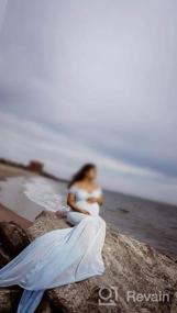 img 7 attached to Великолепное платье русалки с открытыми плечами для фотосессии для беременных | ЗИУМУДИ