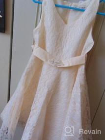 img 8 attached to Sleeveless Champagne Wedding Dress for Toddler Girls - Betusline Clothing