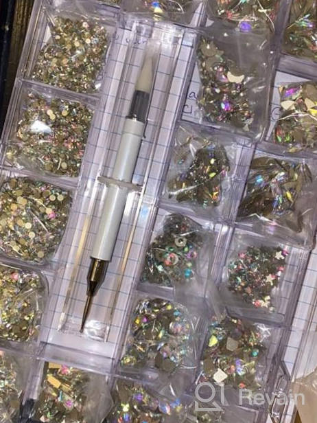 img 1 attached to 120 Pcs Glass Crystal AB Rhinestones For Nail Art Craft(120+1656Pcs),Micro Nail Pixie Beads 1 Bottle,Mixed Colors Metal Bead 1 Pack Nails 3D Decorations Nail Art Kit review by Lisa Farley