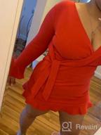 img 1 attached to 👗 R.Vivimos Women's Winter V Neck Ruffles Sweater Dresses with Long Sleeves - Mini Dress option review by Earl Ton
