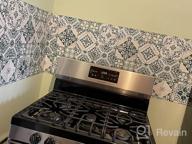img 1 attached to Forest Green Mediterranean Tile Peel And Stick Wallpaper By RoomMates RMK11281WP review by Byron Patil
