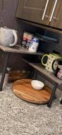 img 1 attached to Maximize Your Kitchen And Bathroom Space With Homode 3 Tier Corner Countertop Organizer - Adjustable Wood Spice Rack With Easy Assembly - Black Oak Finish. review by Chris Cervantes