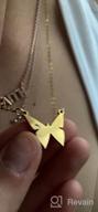 img 1 attached to 🦋 SEMBILAN 14K Gold Plated Butterfly Pendant Necklace with Alphabet Initials: Stylish Jewelry Gifts for Women, Ladies, Girls, and Teens review by Jill Foster
