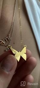img 5 attached to 🦋 SEMBILAN 14K Gold Plated Butterfly Pendant Necklace with Alphabet Initials: Stylish Jewelry Gifts for Women, Ladies, Girls, and Teens