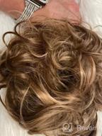 img 1 attached to Light Brown Mix Natural Blonde Synthetic Messy Bun Hair Piece Curly Large Scrunchies Extensions Tousled Updo Hairpieces For Women Girls review by Ben Robinson