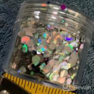 img 1 attached to HOSSIAN Chunky Glitter Makeup -12 Colors Nail Glitter-11Oz Holographic Cosmetic Grade Festival Glitter For Crafting And Beauty (B) review by Austin Olson