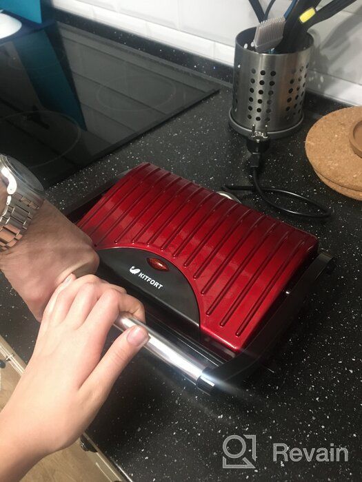 img 1 attached to Sandwich maker Kitfort KT-1609 Panini Maker, red review by Stanisaw Socha ᠌