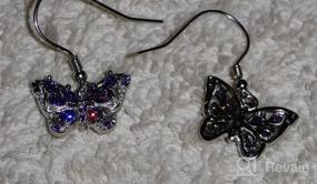 img 5 attached to 925 Sterling Silver Butterfly Earrings with Birthstone - Perfect Gifts for Women and Girls