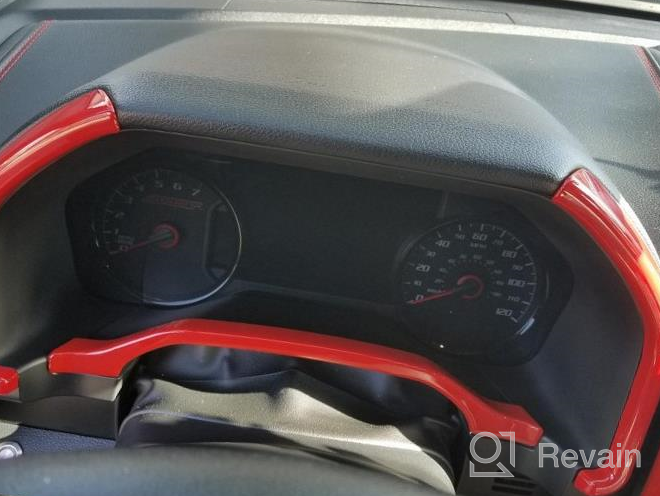 img 1 attached to Voodonala Red Dashboard Trim For 2015 2016 2017 2018 Ford F150 F250 F350 Super Duty review by Darrell Bridges
