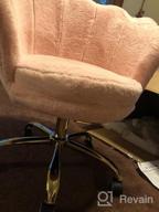 img 1 attached to Velvet Pink Makeup Arm Chair With Gold Base - Kmax Office Desk Chair For Ultimate Comfort And Style review by Robert Smith