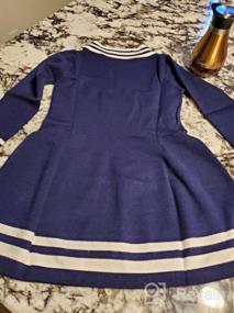 img 8 attached to Стильные полосатые униформенные платья для девочек от бренда SMILING PINKER Clothing