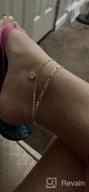 img 1 attached to Double Layered 14K Gold Plated Anklets With Personalized Initials - Trendy Women'S And Teen'S Jewelry review by Robin Henderson