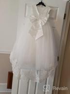 img 1 attached to ABAO SISTER Elegant Satin Lace Fancy Flower Girl Dress, Perfect for Pageant and Ball Gown Events (Size 2, Ivory) review by Myron Lovro