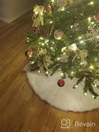 img 1 attached to 60 Inch White Faux Fur Christmas Tree Skirt - Perfect For Merry Christmas Decorations! review by Mike Pettigrew
