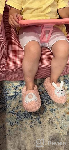 img 1 attached to Cute and Comfortable Cartoon Animal Toddler Slippers - Perfect Boys' Plush Shoes for Cozy Feet review by Sivabala Mickel