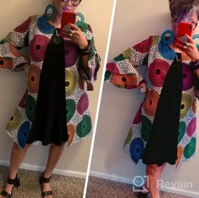 img 5 attached to SHENBOLEN Women African Print Jacket Dashiki Traditional Top Dress