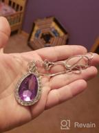 img 1 attached to Teardrop Amethyst Necklace - Vcmart 💜 Fashion Jewelry Gift for Girls with Amulet review by Fernanda Brown
