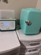 img 1 attached to CROWNFUL 4L Mini Fridge For Skin Care, Cosmetics, Food - Portable Cooler And Warmer For Bedroom, Office, Car, And Dorm (Blue) review by Noah Warneking