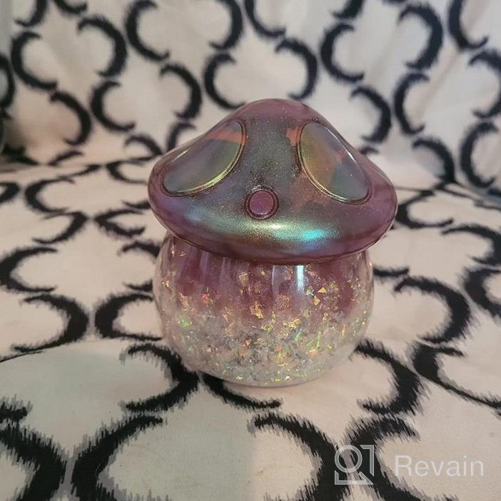 img 1 attached to Resin Mushroom Jar Silicone Molds With Lid - Ideal For DIY Resin Epoxy Casting, Home Decoration, Candy & Jewelry Container, And Storage Box - ISSEVE Jars Resin Molds review by Prentice Martin