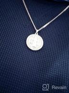 img 1 attached to 📿 FJ Saint Benedict Necklace - 925 Sterling Silver Cross Protection Pendant, Round Coin - Antiqued Religious Protector Talisman Pendant review by Troy Coste