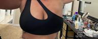 img 1 attached to Sykooria Womens One Shoulder Sports Bras Workout Yoga Bras Sexy Cute Medium Support Crop Top review by Keith Wachtel